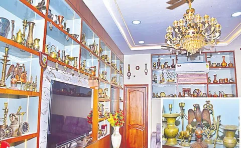 Former MLC Farooq Hussain Siddipet brass and copper items in his house12