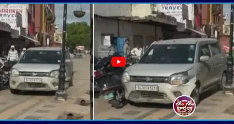 Garam Garam Varthalu Car Hit Bikes In Agra 3