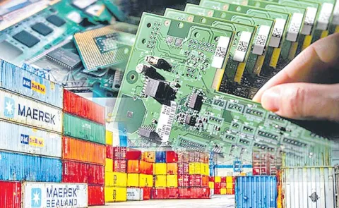 India electronics exports surged by 47% to 12 .41 billion dollers in q1 2025-26