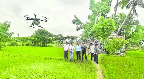డ్రోన్‌.. పిచికారీలో సహాయకారి
