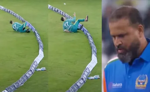 WCL: AB De Villiers Stuns Yusuf Pathan With Insane Relay Catch Goes Viral6