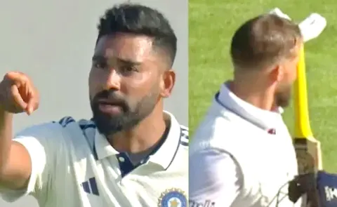  Mohammed Siraj-Ben Duckett fire heavy artillery at each other