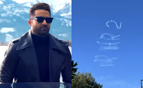 Ntr Fans Stunned Australian People By Skywriting War 2