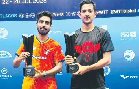 Satyan Gnanasekaran and Akash Paul win title at World Table Tennis Contenders Tournament6