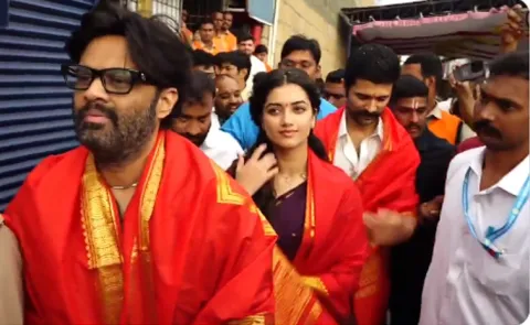 Vijay Deverakonda And Bhagyashri Borse Visit Tirumala Temple