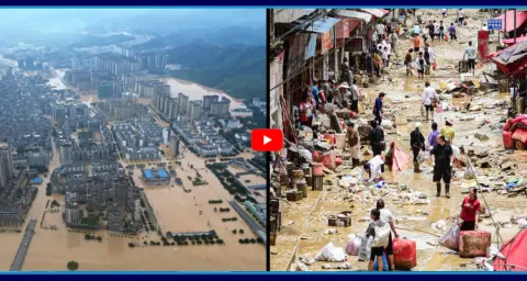 China Floods Devastating Deluge Submerges Cities 1