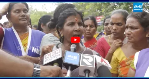 Nellore Police Over Action In Municipal Workers  1
