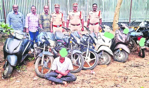 మోటారు సైకిళ్ల దొంగ అరెస్టు 
