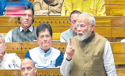PM Modi addresses the Lok Sabha during special discussion on Operation Sindoor9