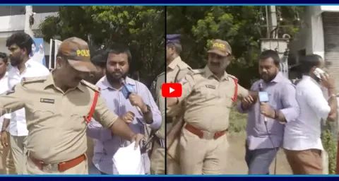 Nellore Police Over Action On Sakshi Reporter 1
