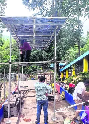 సోలార్‌ లైట్లు, సీసీ కెమెరాలు ఏర్పాటు 