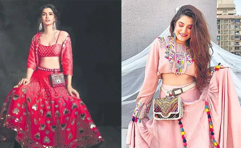 Women Hand Embroidered Combo of Clutch Potli Bag and Saree Belt 