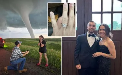 US couple engaged during EF 3 tornado in South Dakota