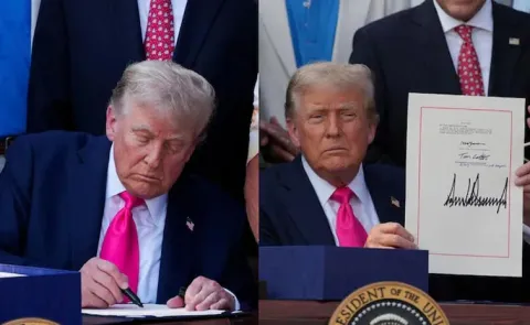 US Donald Trump Signs On Big Beautiful Bill