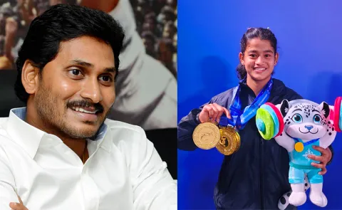 YS Jagan Congratulates Reddy Bhavani For Winning Gold Medal