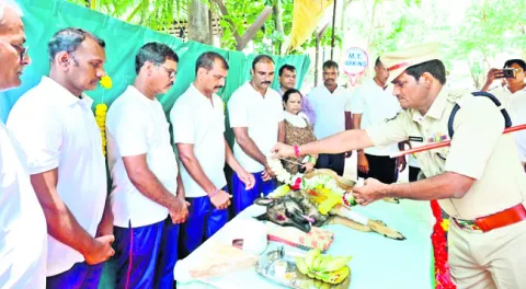 ‘జిక్కీ’కి పోలీసు లాంఛనాలతో అంత్యక్రియలు