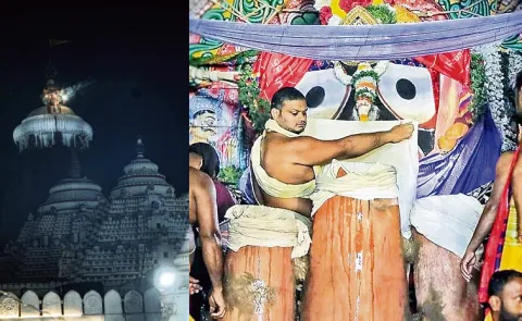 Panakam seva Mahadeepa aarti  to Lord Jagannath in Puri