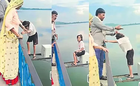 Rajasthan man makes daughter sit on iron beam above dam13