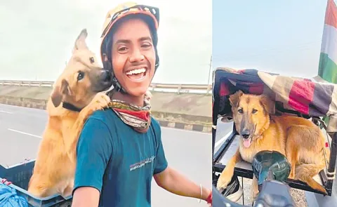 Bihar Man's 12000 KM Cycle Trip With Pet Dog13