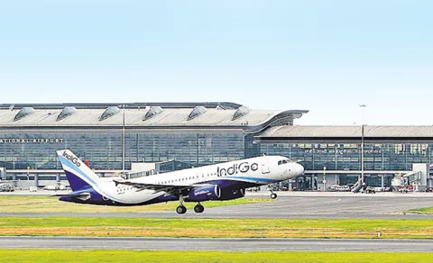 Information kiosks at Hyderabad Airport