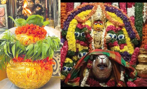 Bangaru Bonam at Ujjain Mahankali amma Bonala Jathara