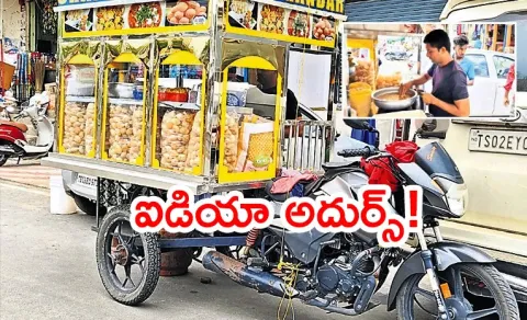 Attractive PaniPuri bike in janagam goes viral14