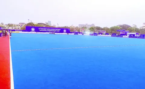 బాలికల హాకీ పోటీలకు సర్వం సిద్ధం