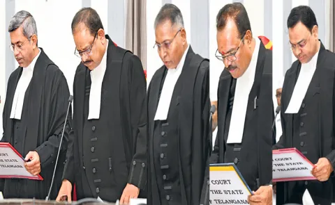 High Court CJ Justice AK Singh administered the oath to four people