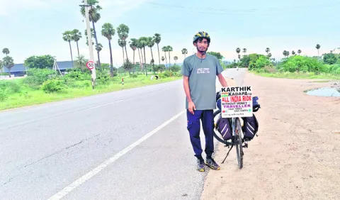 పర్యావరణ పరిరక్షణే ధ్యేయంగా సైకిల్‌ యాత్ర 