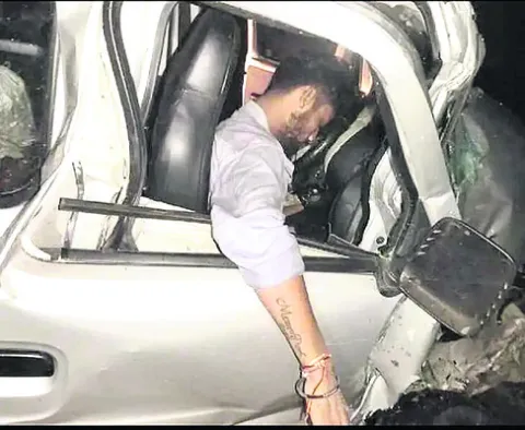 రోడ్డు ప్రమాదంలో డ్రైవర్‌ మృతి