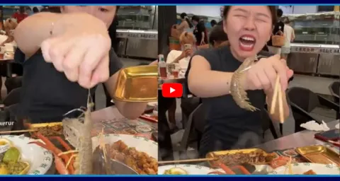 Live Shrimp Attacks Woman At Restaurant Video Goes Viral 2