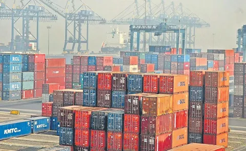 July goods exports up 7. 2percent trade gap hits 8-month high