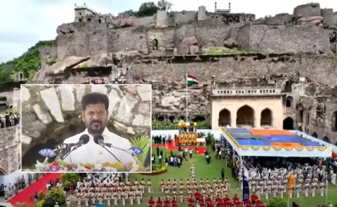 Independence Day 2025: Telangana CM Hoists National Flag Speech At Golconda Fort