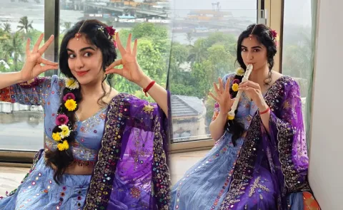 Adah Sharma Play Flute on Krishnashtami 2025