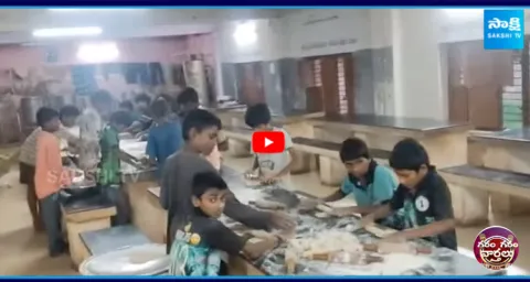 School Students Working Tirupati Kota BC Hostel  1