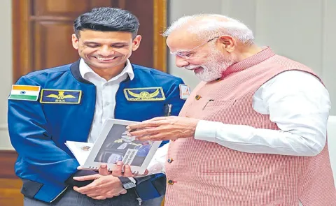 Indian astronaut Shubhanshu Shukla meets PM Narendra Modi