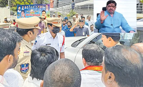 Ponnam Prabhakar Fire On Traffic CI Sai Prakash