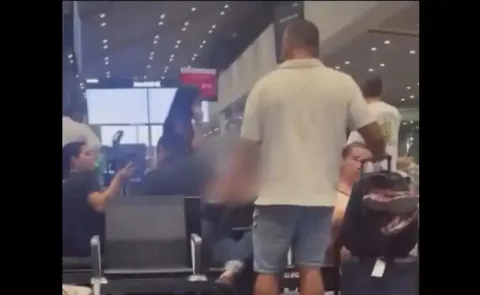 Man Slaps Woman at Airport for Not Giving up Chair Video Goes Viral