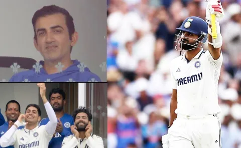 Akash Deep Blistering Fifty Brings Rare reaction out of Gambhir Gill Jadeja Too