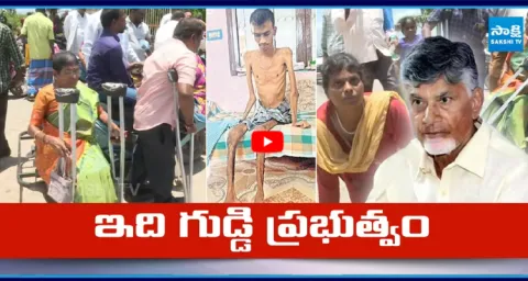 Disabled People Protest At Tirupati Collectorate 1