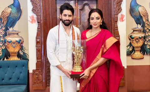 Naga Chaitanya And Sobhita Tirumala Darshan Latest