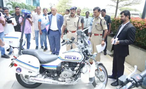 Hyderabad City Police rolled out 50 specially equipped patrolling bikes