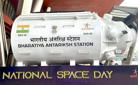 ISRO Unveils Model Of Bharatiya Antariksh Station