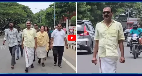 Bhumana Karunakar Reddy Giri Pradakshina In Arunachalam  1