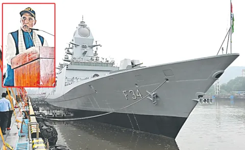 Defence Minister launches INS Himagiri and Udayagiri in Visakhapatnam