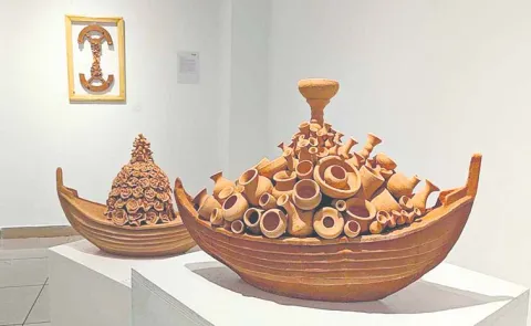 Paintings by 10 teachers at the Chitramayi State Art Gallery