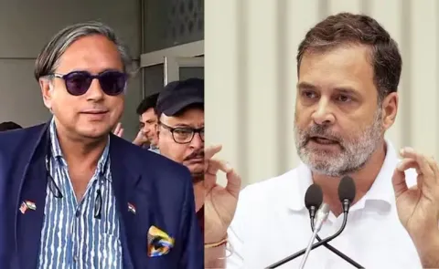 MP Shashi Tharoor differs with Rahul Gandhi over Trump remark