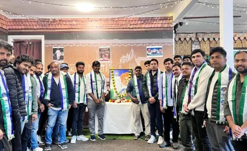 NRIs Tributes Paid To YSR 16th Death Anniversary Australia Melbourne