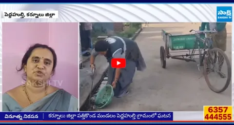 Sarpanch Vijayalakshmi Protest As Cleaning Roads  1