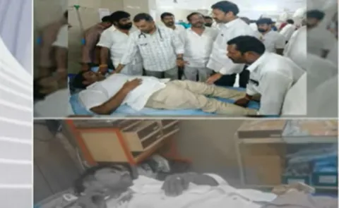 tdp followers attack on ysrcp leaders in pulivendula